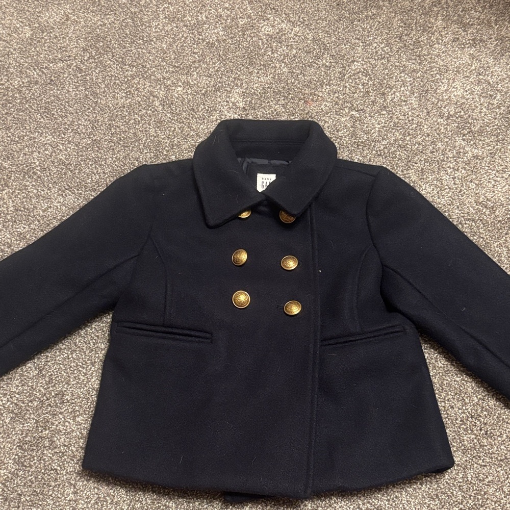 GAP Kids Classic Navy Peacoat with Brass Buttons